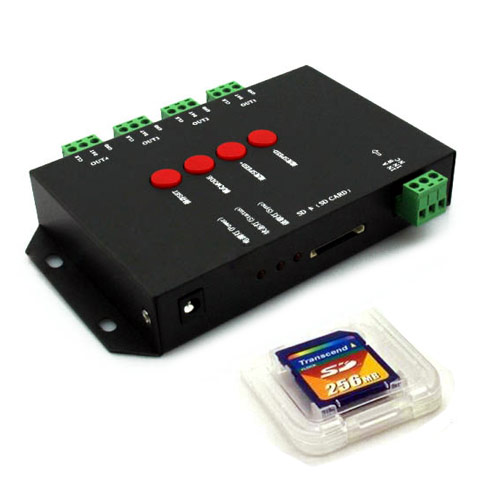 DC5/12V,Max 4096 pixels,T-4000 Series Pixel Module Full Color Controller Support DMX512 with SD Card for Programmable IC LED Lighting DC5/12V,Max 4096 pixels,T-4000 Series Pixel Module Full Color Controller Support DMX512 with SD Card for Programmable IC LED Lighting